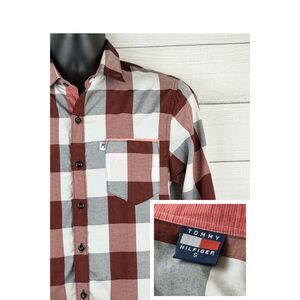 Tommy Hilfiger Plaid Button Up Small Casual Shirt
